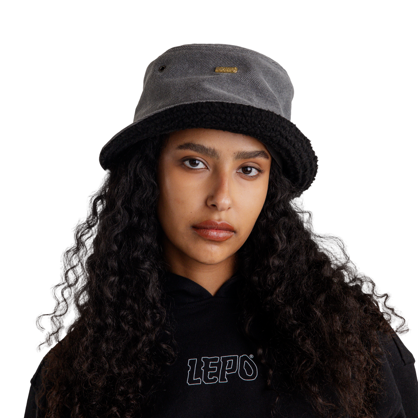 Herringbone Contrast Bucket Hat