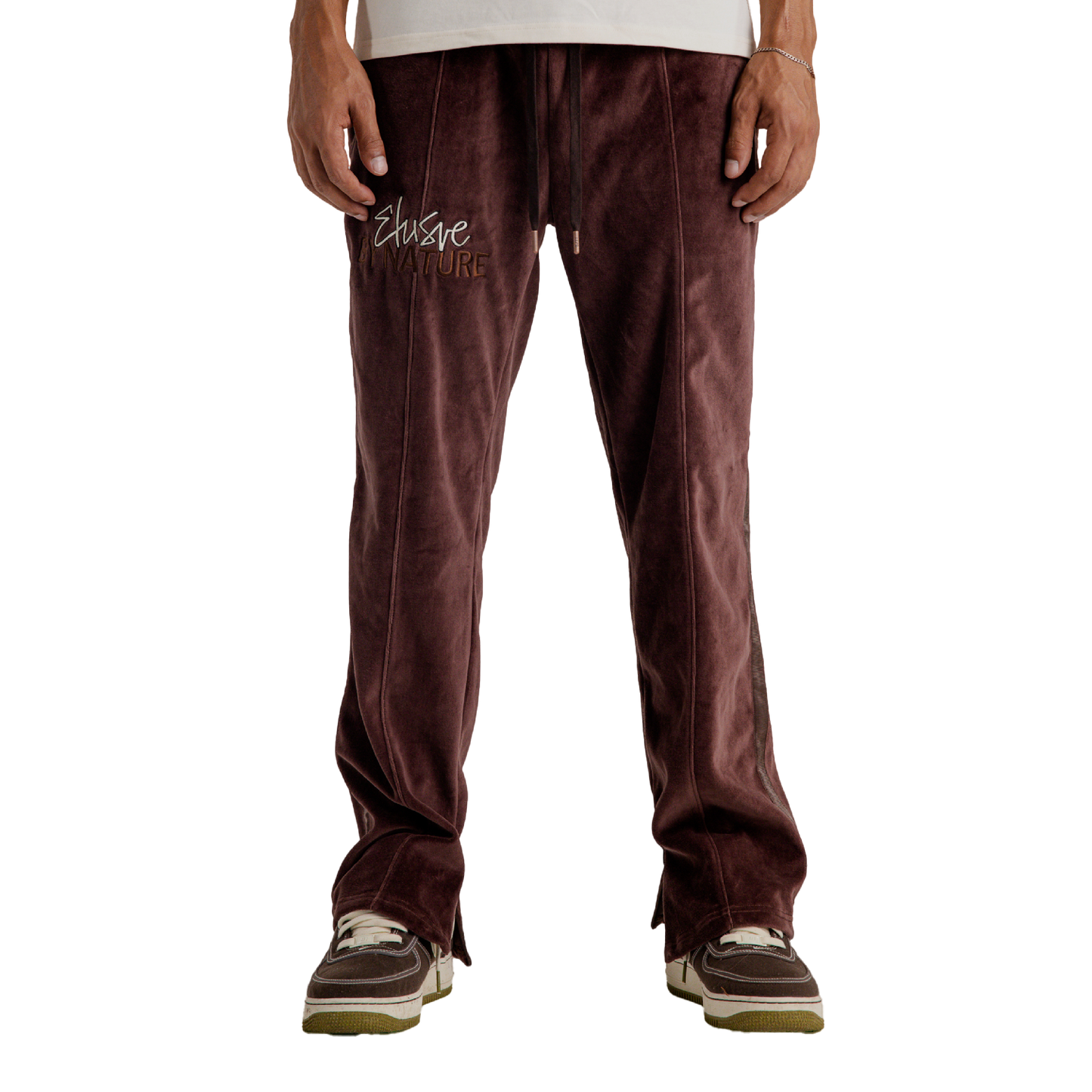 Velvet Embroidered Sweatpants